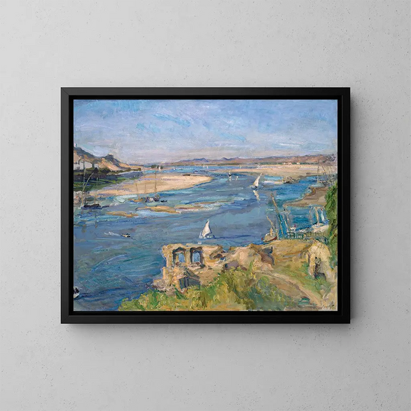 Der Nil bei Assuan - Max Slevogt — gerahmtes Bild an der Wand