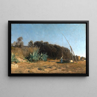 Max Wilhelm Roman - Bei Bordighera an der Riviera.webp