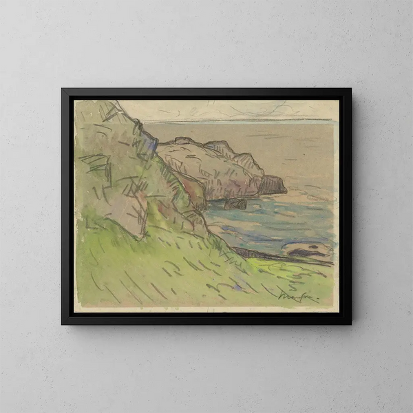 Côte rocheuse en Bretagne - Maxime Maufra — gerahmtes Bild an der Wand