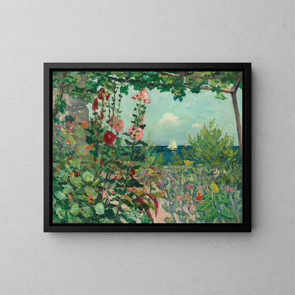Blumen in der Nähe von Belle-Île-en-Mer - Maxime Maufra — gerahmtes Bild an der Wand