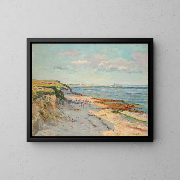 La Plage de Kerhostin, Morbihan - Maxime Maufra — gerahmtes Bild an der Wand