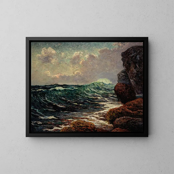 La mare montante à Port-Blanc - Maxime Maufra — gerahmtes Bild an der Wand