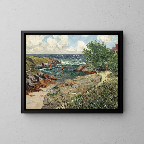 Der Hafen von Goulphar, Belle-Île-en-Mer - Maxime Maufra — gerahmtes Bild an der Wand