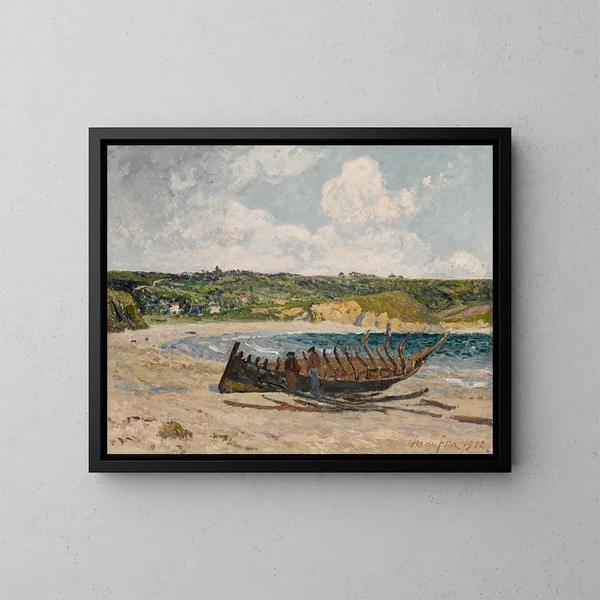 Der alte Boot in Morgat - Maxime Maufra — gerahmtes Bild an der Wand