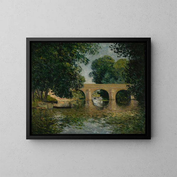 Der Brücke von Isle-Adam oder die alte Brücke - Maxime Maufra — gerahmtes Bild an der Wand