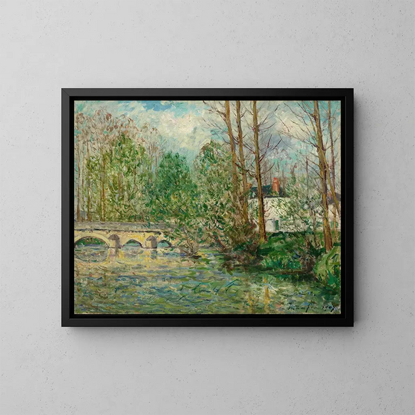 Frühlingslandschaft in Lavardin, Loir-et-Cher - Maxime Maufra — gerahmtes Bild an der Wand