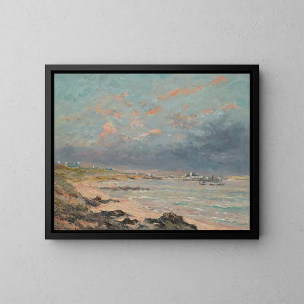 Abendgold in Kerhostin - Maxime Maufra — gerahmtes Bild an der Wand