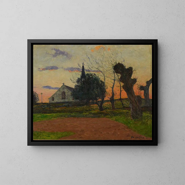 Sonnenuntergang in Cadol - Maxime Maufra — gerahmtes Bild an der Wand