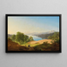 Una scena sul lago di Starnberg con sullo sfondo il castello di Starnberg e l'isola delle Rose - Maximilian Haushofer — quadro incorniciato alla parete
