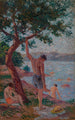 Saint-Tropez badende unter der Pinienwald - Maximilien Luce — Ansicht des Kunstwerks
