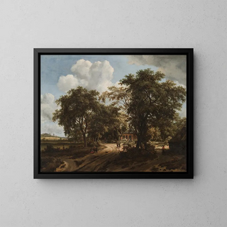 Meindert Hobbema - A Cottage in the Woods.webp