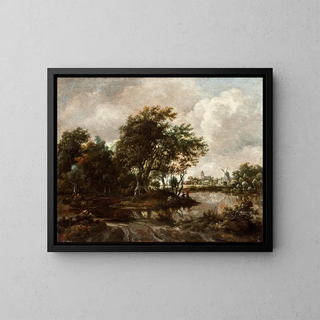 Meindert Hobbema - Landscape with Anglers and a Distant Town.webp