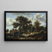 Die Reisenden - Meindert Hobbema — gerahmtes Bild an der Wand