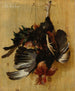 di gallo morto appeso a un chiodo - Melchior d'Hondecoeter — vista dell’opera