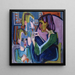 Mother with children - Albert Müller — framed artwork on a wall