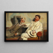 Studie der Kunstkritik - Michael Ancher — gerahmtes Bild an der Wand