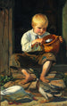 Junge, der Enten füttert - Michael Ancher — Ansicht des Kunstwerks