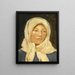 Una giovane ragazza di Skagen con un turbante - Michael Ancher — quadro incorniciato alla parete
