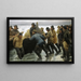 Fischer, die ein Boot werfen - Michael Ancher — gerahmtes Bild an der Wand