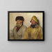 interno con due pescatori - Michael Ancher — quadro incorniciato alla parete