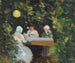 Ensemble dans le jardin un soir d'été sous la lampe - Michael Ancher — Ansicht des Kunstwerks