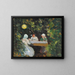 Ensemble dans le jardin un soir d'été sous la lampe - Michael Ancher — gerahmtes Bild an der Wand