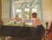 Lesung des Lichts durch das Fenster - Michael Ancher — Ansicht des Kunstwerks