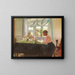 Lesung des Lichts durch das Fenster - Michael Ancher — gerahmtes Bild an der Wand