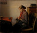 Mädchen aus Skagen Maren Sofie strickend - Michael Ancher — Ansicht des Kunstwerks