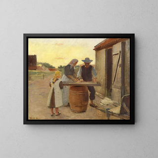 Michael Ancher - Sysselsat fiskerfamilie.webp