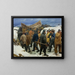 Der Rettungsboot wird durch die Dünen getragen - Michael Ancher — gerahmtes Bild an der Wand