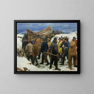 Michael Ancher - The Lifeboat is Taken through the Dunes.webp
