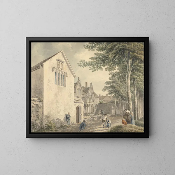 Hôtels-Dieu im Friedhof der Kirche Saint-Cuthbert in Wells - Michael Angelo Rooker — gerahmtes Bild an der Wand