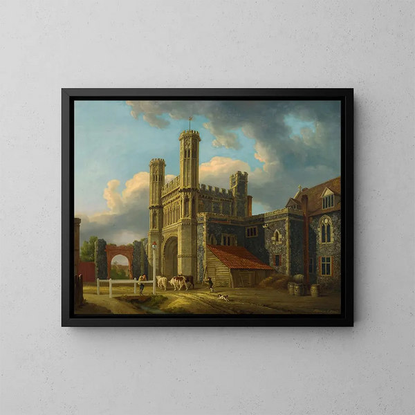 Porte Saint-Augustin de Canterbury - Michael Angelo Rooker — gerahmtes Bild an der Wand