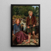 Due bambini delle Highlands vicino a un ruscello scozzese - Michael Frederick Halliday — quadro incorniciato alla parete