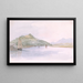 Luogo di fermata sotto Hudson, prima vista delle montagne Catskill dal fiume Hudson, 24 luglio 1846, Stati Uniti - Michael Seymour — quadro incorniciato alla parete