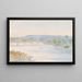 Ponte in legno sul fiume Mohawk, Schenectady, Stati Uniti, 20 luglio 1846 - Michael Seymour — quadro incorniciato alla parete
