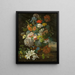 Stillleben mit Blumen mit Blick auf Castel Gandolfo - Michael Wentzel — gerahmtes Bild an der Wand