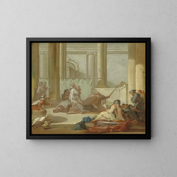 del quadro L'Adorazione dei teschi - Michel-François Dandré-Bardon | Reproduction — quadro incorniciato alla parete
