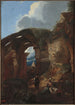 Vagabonds se reposant dans les ruines du Colisée - Michelangelo Cerquozzi — vista dell’opera