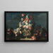 Stillleben mit einem Blumenstrauß - Michele Antonio Rapous — gerahmtes Bild an der Wand