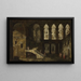 Architectural Fantasy Painting with a Palace Courtyard - Michele Marieschi — framed artwork on a wall