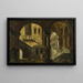 Cour dans une maison de la Renaissance - Michele Marieschi — framed artwork on a wall