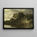 Altes Cottage am Wasser - Michiel van Vries — gerahmtes Bild an der Wand