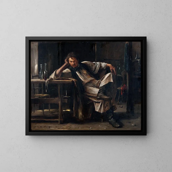 Selbstverachtung - Mihály Munkácsy — gerahmtes Bild an der Wand