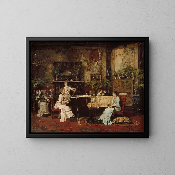 La Salle de Musique - Mihály Munkácsy — gerahmtes Bild an der Wand