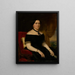 Portrait of a woman in a velvet armchair - Miklós Barabás — framed artwork on a wall