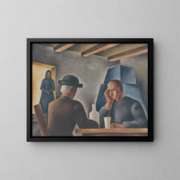 In einer Gaststätte - Mikuláš Galanda — gerahmtes Bild an der Wand