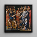 Moses und Aaron vor dem Pharao, eine Allegorie der Familie Dinteville - Meister der Allegorie von Dinteville — gerahmtes Bild an der Wand