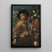 Junge mit einer Vase Rosen - Mons Bernardo — gerahmtes Bild an der Wand